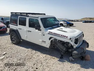 2020 Jeep Wrangler Unlimited Rubicon z VIN 1C4HJXFG8LW270561, wystawiony jako Copart lot #59327255 z przebiegiem Nie podano mil oraz Szkoda całkowita • Salvage title. Historia ofert i sprzedaży dostępna na DreamBid. Obrazek 4.