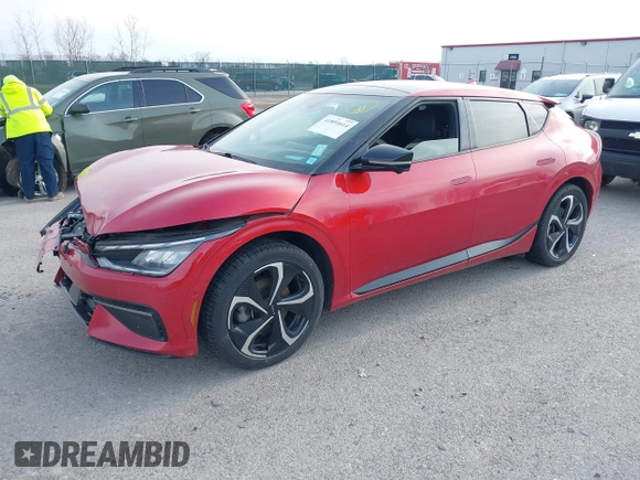 2022 Kia EV6 GT-Line with VIN KNDC4DLCXN5027702, listed as a IAAI auction lot 41891614 with 68,045 mi miles and . Bid and sale history available at DreamBid. Image 17.