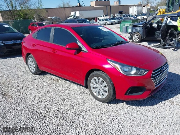 2021 Hyundai Accent SE with VIN 3KPC24A69ME140546, listed as a IAAI auction lot 41874525 with 57,569 mi miles. Bid and sale history available at carsss.com. Image 1.