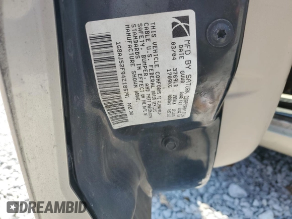2004 Saturn ION ION 2 z VIN 1G8AJ52F94Z185791, wystawiony jako Copart lot #60631535 z przebiegiem 69 127 mil mil oraz Szkoda całkowita • Salvage title. Historia ofert i sprzedaży dostępna na DreamBid. Obrazek 13.