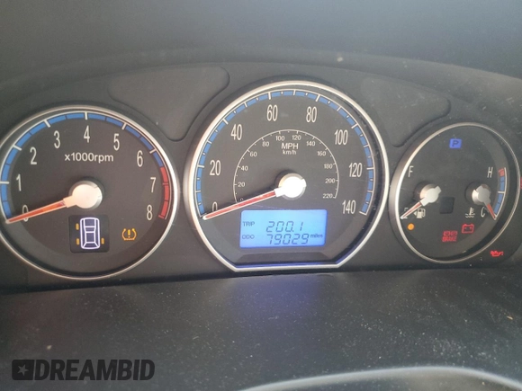 2007 Hyundai Santa Fe SE with VIN 5NMSH73E37H116921, listed as a Copart auction lot 57520005 with 79,029 mi miles and Clean title. Bid and sale history available at DreamBid. Image 9.