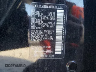 2023 Nissan Armada Platinum with VIN JN8AY2DA4P9404361, listed as a Copart auction lot 80467804 with 8,026 mi miles and Salvage Title. Bid and sale history available at carsss.com. Image 12.