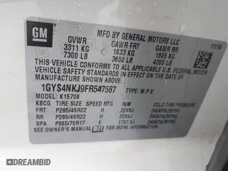 2015 Cadillac Escalade Premium with VIN 1GYS4NKJ9FR547587, listed as a IAAI auction lot 41556378 with 155,038 mi miles. Bid and sale history available at carsss.com. Image 9.