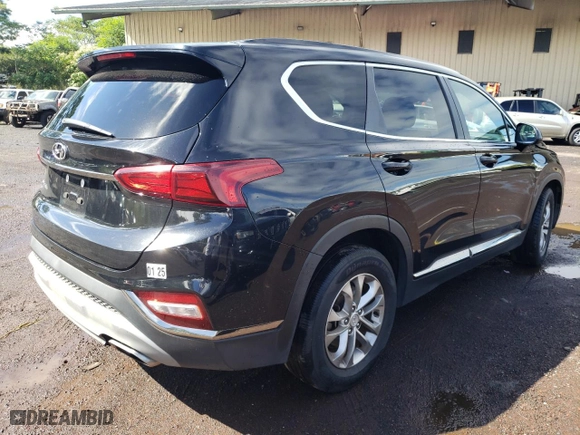 2019 Hyundai Santa Fe SE with VIN 5NMS23AD2KH019027, listed as a Copart auction lot 86604454 with 54,218 mi miles and Salvage Title. Bid and sale history available at carsss.com. Image 3.