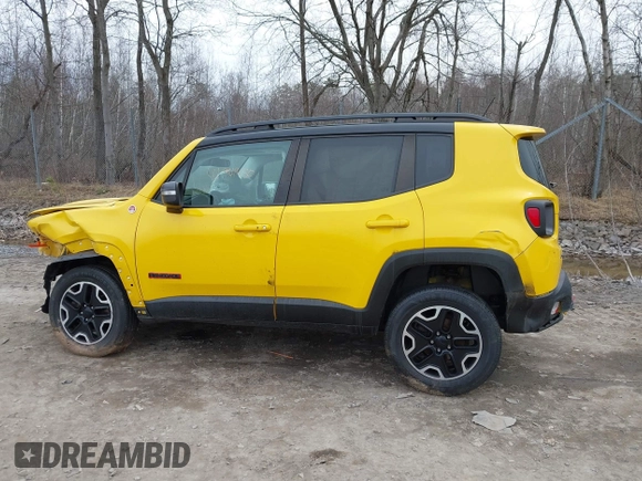 2016 Jeep Renegade Trailhawk with VIN ZACCJBCT2GPC79676, listed as a IAAI auction lot 41941450 with 107,519 mi miles and . Bid and sale history available at carsss.com. Image 13.