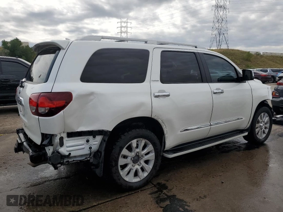 2018 Toyota Sequoia Platinum with VIN 5TDDY5G17JS159344, listed as a Copart auction lot 69950224 with 117,732 mi miles and Salvage Title. Bid and sale history available at carsss.com. Image 3.