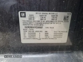 2015 Chevrolet Silverado 1500 LT with VIN 1GCRCREH7FZ296687, listed as a Copart auction lot 45854915 with 153,681 mi miles and Salvage Title. Bid and sale history available at carsss.com. Image 12.