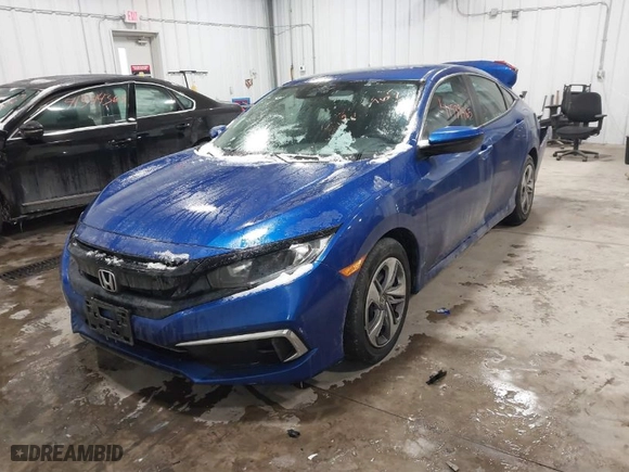 2021 Honda Civic Sedan LX with VIN 2HGFC2F63MH509009, listed as a IAAI auction lot 41539465 with 47,622 mi miles. Bid and sale history available at carsss.com. Image 2.