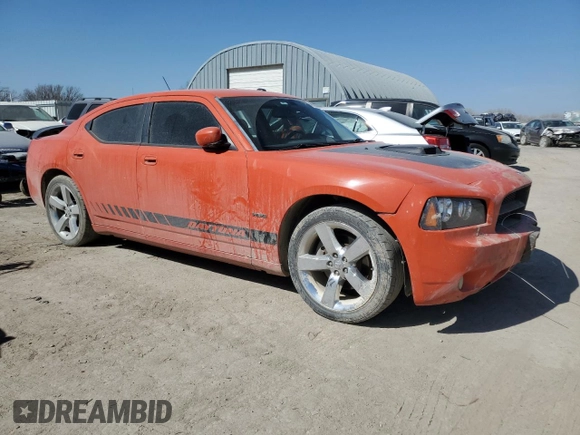 2008 Dodge Charger R/T with VIN 2B3LA53H78H237621, listed as a Copart auction lot 49160675 with 163,251 mi miles and Salvage Title. Bid and sale history available at carsss.com. Image 4.
