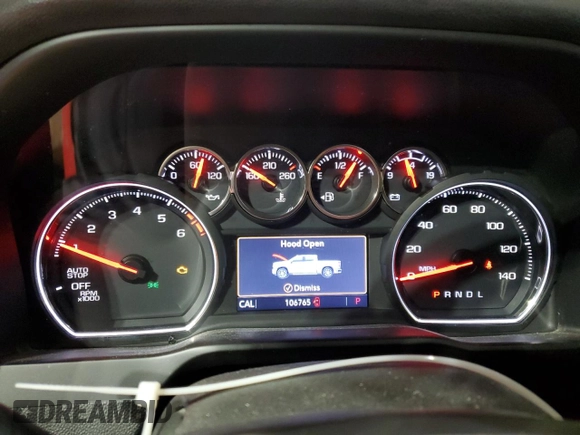 2020 Chevrolet Silverado 1500 LT with VIN 3GCPWCED0LG267262, listed as a Copart auction lot 45752815 with 106,765 mi miles and Salvage Title. Bid and sale history available at carsss.com. Image 9.