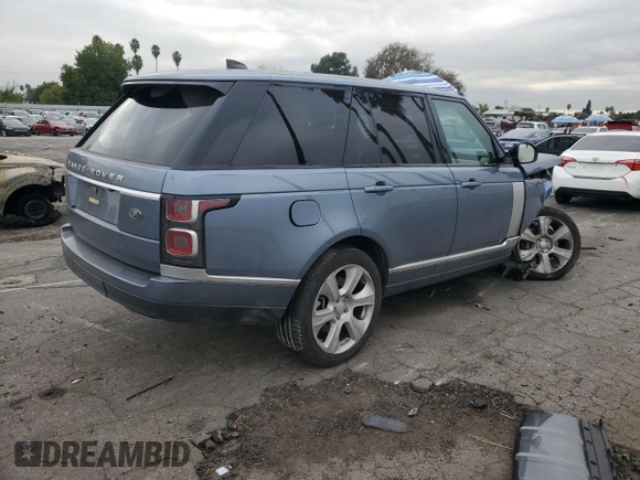 2019 Land Rover Range Rover HSE with VIN SALGS2SV9KA550350, listed as a Copart auction lot 84852544 with 58,602 mi miles and Salvage title. Bid and sale history available at DreamBid. Image 3.