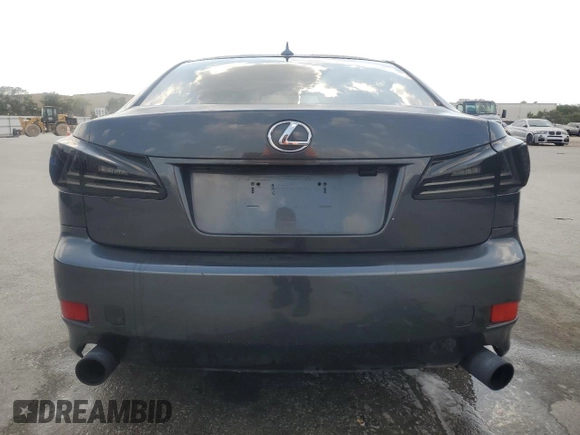 2008 Lexus IS 250 with VIN JTHBK262182070533, listed as a Copart auction lot 57807445 with 189,869 mi miles and Salvage title. Bid and sale history available at DreamBid. Image 6.