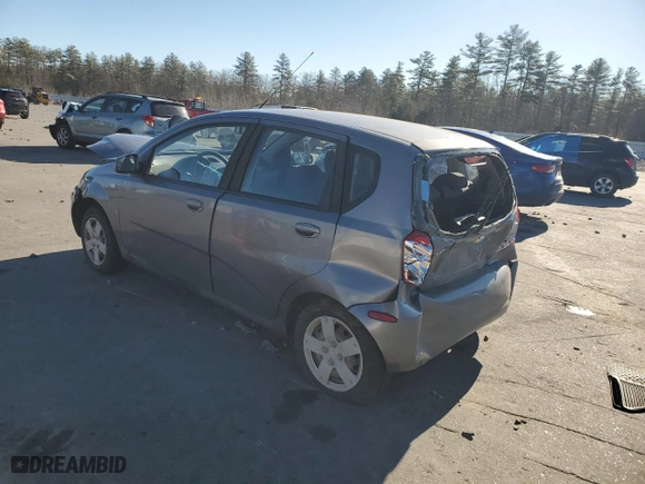 2008 Chevrolet Aveo LS with VIN KL1TD66678B024657, listed as a Copart auction lot 81039674 with 108,952 mi miles and Salvage Title. Bid and sale history available at carsss.com. Image 2.