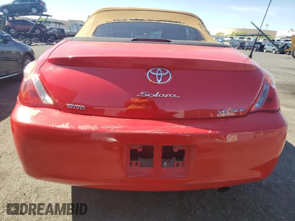 2006 Toyota Solara SE V6 with VIN 4T1FA38P46U099039, listed as a Copart auction lot 53074705 with 186,409 mi miles and Salvage Title. Bid and sale history available at carsss.com. Image 6.
