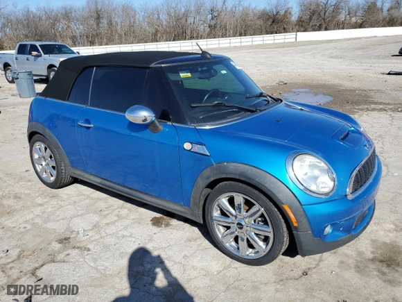 2010 MINI Cooper Convertible S with VIN WMWMS3C51ATZ85359, listed as a Copart auction lot 48480345 with 95,245 mi miles and Clean Title. Bid and sale history available at carsss.com. Image 4.