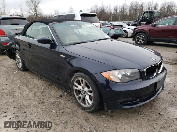2008 BMW 1 Series 128i with VIN WBAUN13568VH79872, listed as a Copart auction lot 84215904 with 82,388 mi miles and Salvage title. Bid and sale history available at DreamBid. Image 4.