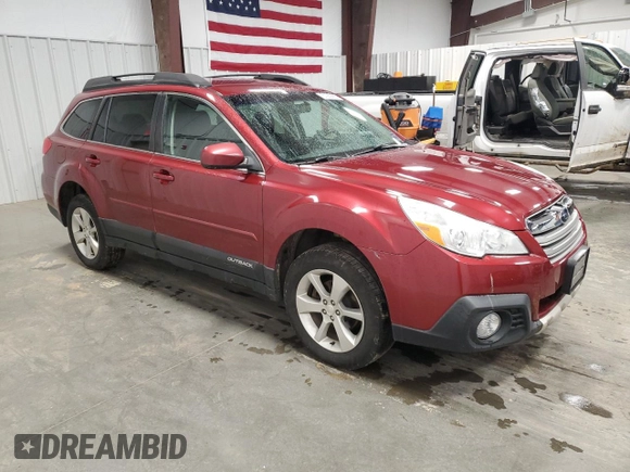 2014 Subaru Outback Limited with VIN 4S4BRBKC0E3312600, listed as a Copart auction lot 51930665 with 104,374 mi miles and Salvage Title. Bid and sale history available at DreamBid. Image 4.