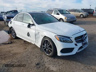 2018 Mercedes-Benz C 43 AMG with VIN 55SWF6EB5JU255881, listed as a IAAI auction lot 41279457 with 67,938 mi miles and . Bid and sale history available at carsss.com. Image 1.
