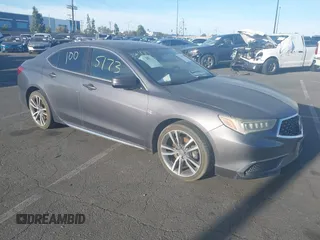 2019 Acura TLX w/Technology Pkg with VIN 19UUB2F41KA002372, listed as a IAAI auction lot 41275173 with 77,758 mi miles. Bid and sale history available at carsss.com. Image 1.