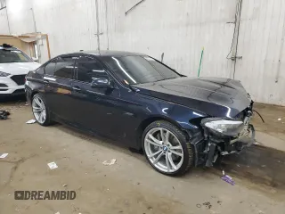 2013 BMW 5 Series 550i xDrive with VIN WBAFU9C57DDY70477, listed as a Copart auction lot 48577095 with 137,695 mi miles and Salvage Title. Bid and sale history available at carsss.com. Image 4.