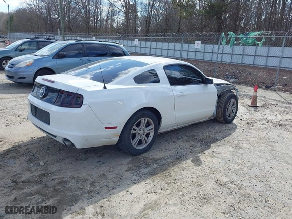2014 Ford Mustang V6 with VIN 1ZVBP8AM8E5326253, listed as a IAAI auction lot 41399915 with 107,385 mi miles. Bid and sale history available at carsss.com. Image 4.