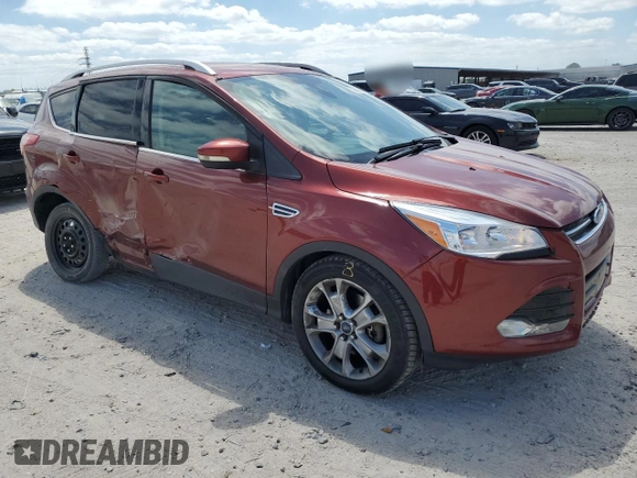 2015 Ford Escape Titanium with VIN 1FMCU0J95FUA77796, listed as a Copart auction lot 53182675 with 118,202 mi miles and Salvage title. Bid and sale history available at DreamBid. Image 4.