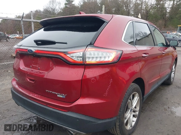 2015 Ford Edge Titanium z VIN 2FMTK4K94FBB69970, wystawiony jako IAAI lot #41982057 z przebiegiem 97 422 mil mil oraz . Historia ofert i sprzedaży dostępna na DreamBid. Obrazek 4.