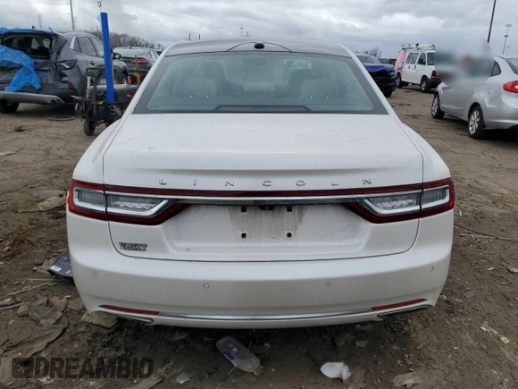 2017 Lincoln Continental Select with VIN 1LN6L9TK6H5617500, listed as a Copart auction lot 53023805 with 59,085 mi miles and Clean Title. Bid and sale history available at carsss.com. Image 6.