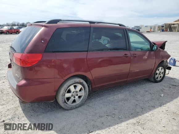 2008 Toyota Sienna CE with VIN 5TDZK23C48S189179, listed as a Copart auction lot 49672355 with 271,473 mi miles and Salvage Title. Bid and sale history available at DreamBid. Image 3.
