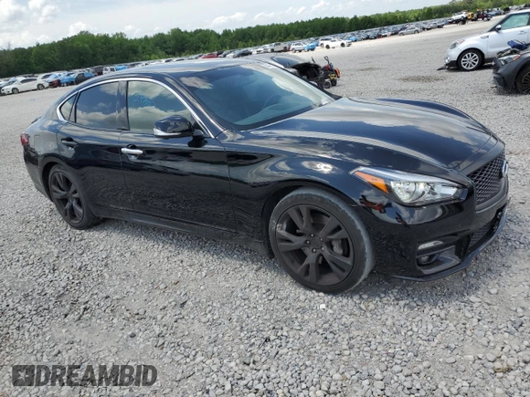 2017 Infiniti Q70 3.7 with VIN JN1BY1AP7HM740431, listed as a Copart auction lot 54449265 with 129,598 mi miles and Salvage title. Bid and sale history available at DreamBid. Image 4.