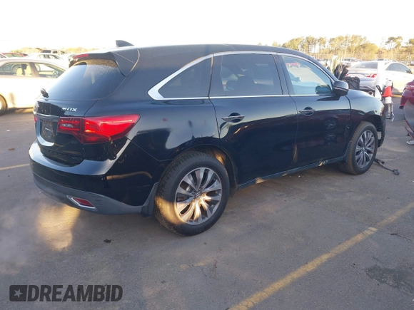 2014 Acura MDX Tech Pkg with VIN 5FRYD3H49EB018603, listed as a IAAI auction lot 41838016 with 203,609 mi miles. Bid and sale history available at carsss.com. Image 4.