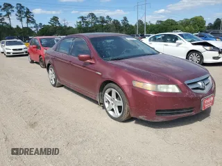2005 Acura TL with VIN 19UUA66215A035854, listed as a Copart auction lot 53285235 with 0 mi miles and Salvage Title. Bid and sale history available at carsss.com. Image 4.