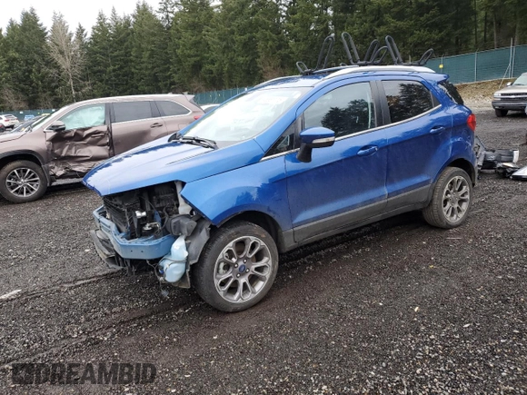 2021 Ford EcoSport Titanium z VIN MAJ6S3KL1MC448612, wystawiony jako Copart lot #45681115 z przebiegiem 45 744 mil mil oraz Szkody całkowita. Historia ofert i sprzedaży dostępna na DreamBid. Obrazek 1.
