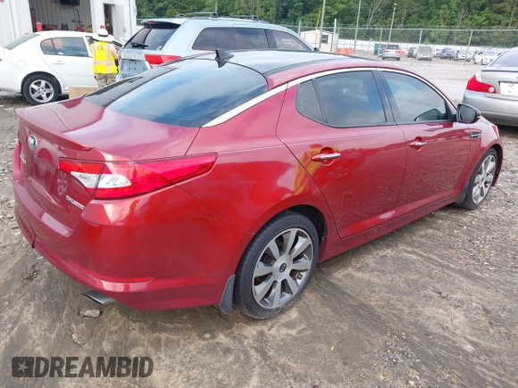 2013 Kia Optima SX with VIN 5XXGR4A63DG109605, listed as a IAAI auction lot 42469407 with 180,162 mi miles and . Bid and sale history available at DreamBid. Image 4.