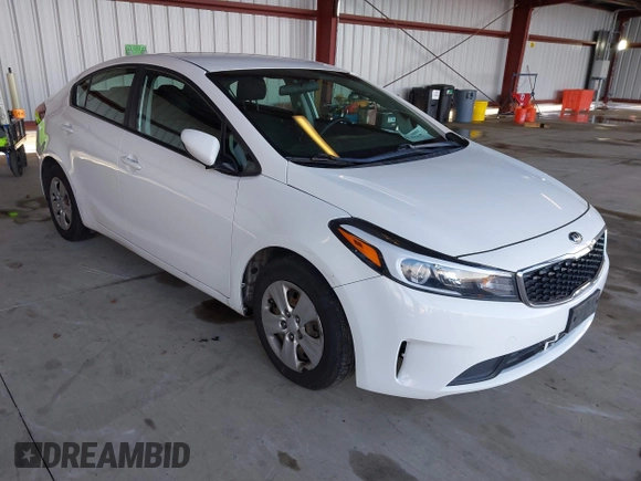 2017 Kia Forte LX with VIN 3KPFK4A7XHE045344, listed as a IAAI auction lot 41542757 with 201,944 mi miles. Bid and sale history available at carsss.com. Image 1.