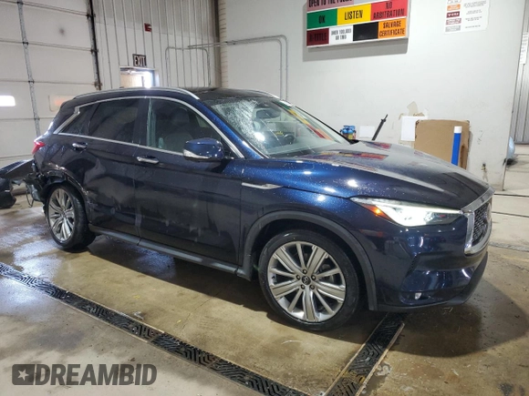 2020 Infiniti QX50 Essential z VIN 3PCAJ5M38LF117690, wystawiony jako Copart lot #53697235 z przebiegiem 88 732 mil mil oraz Szkoda całkowita • Salvage title. Historia ofert i sprzedaży dostępna na DreamBid. Obrazek 4.