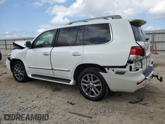 2015 Lexus LX 570 with VIN JTJHY7AX0F4172415, listed as a Copart auction lot 52651665 with 167,848 mi miles and Salvage Title. Bid and sale history available at DreamBid. Image 2.