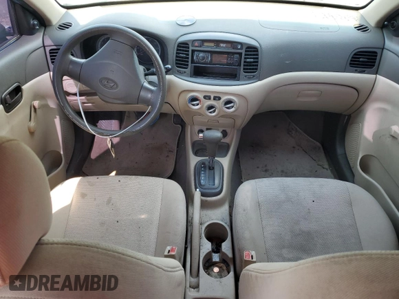 2009 Hyundai Accent Auto GLS z VIN KMHCN46C09U370955, wystawiony jako Copart lot #58003685 z przebiegiem 145 200 mil mil oraz Nie do naprawy • Non repairable. Historia ofert i sprzedaży dostępna na DreamBid. Obrazek 8.