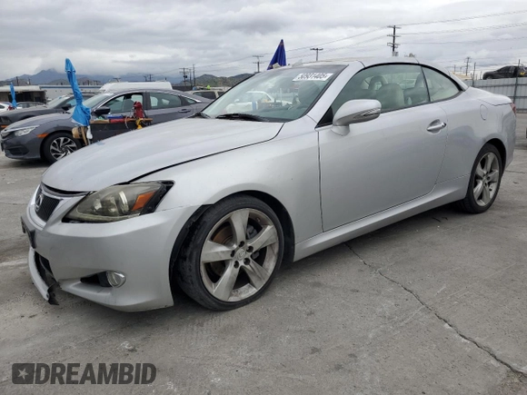 2011 Lexus IS 250 C with VIN JTHFF2C25B2518323, listed as a Copart auction lot 50931405 with 157,515 mi miles and Salvage title. Bid and sale history available at DreamBid. Image 1.