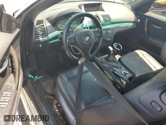 2011 BMW 1 Series 128i with VIN WBAUN1C52BVH82744, listed as a Copart auction lot 63441125 with 129,245 mi miles and Salvage title. Bid and sale history available at DreamBid. Image 8.