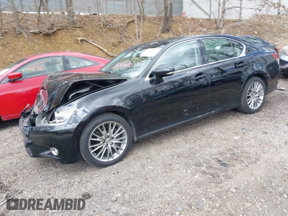 2014 Lexus GS 350 with VIN JTHCE1BL2E5023025, listed as a IAAI auction lot 41995313 with 125,259 mi miles and . Bid and sale history available at DreamBid. Image 2.
