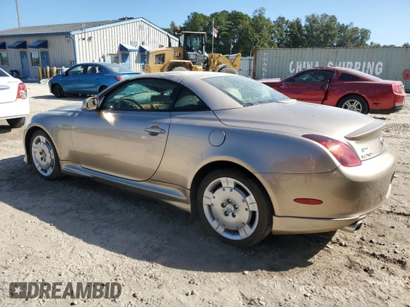 2002 Lexus SC 430 with VIN JTHFN48Y220006106, listed as a Copart auction lot 76703744 with 114,122 mi miles and Salvage Title. Bid and sale history available at DreamBid. Image 2.