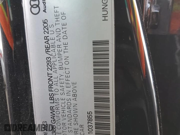 2016 Audi A3 Premium z VIN WAUA7GFF1G1037855, wystawiony jako Copart lot #51528185 z przebiegiem 115 033 mil mil oraz Szkoda całkowita • Salvage title. Historia ofert i sprzedaży dostępna na DreamBid. Obrazek 13.