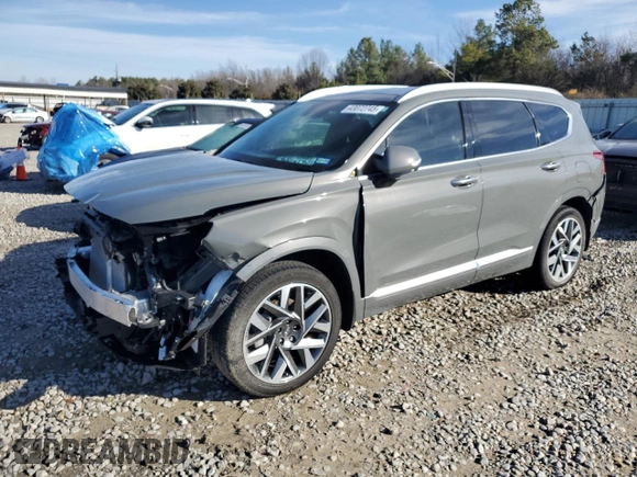2023 Hyundai Santa Fe Calligraphy with VIN 5NMS54AL6PH657602, listed as a Copart auction lot 43072745 with 17,228 mi miles and Salvage Title. Bid and sale history available at carsss.com. Image 1.