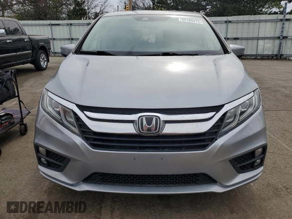 2020 Honda Odyssey EX-L with VIN 5FNRL6H77LB014535, listed as a Copart auction lot 52105275 with 112,542 mi miles and Salvage Title. Bid and sale history available at carsss.com. Image 5.