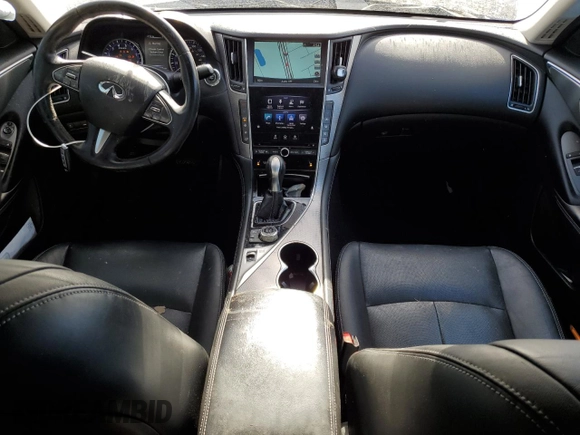 2014 Infiniti Q50 Hybrid Premium with VIN JN1AV7AP1EM692234, listed as a Copart auction lot 48697525 with 104,586 mi miles and Salvage Title. Bid and sale history available at DreamBid. Image 8.