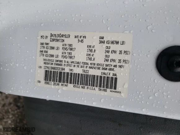 2006 Dodge Ram 1500 SLT with VIN 1D7HU18N86S531804, listed as a Copart auction lot 47635835 with 139,881 mi miles and Salvage Title. Bid and sale history available at carsss.com. Image 15.