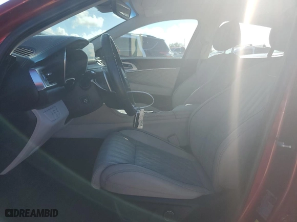 2020 Genesis G70 2.0T with VIN KMTG44LA4LU048341, listed as a Copart auction lot 74528584 with 17,474 mi miles and Non Repairable. Bid and sale history available at carsss.com. Image 7.