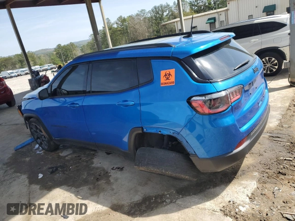 2021 Jeep Compass 80th Anniversary z VIN 3C4NJCEB8MT549145, wystawiony jako Copart lot #61229145 z przebiegiem Nie podano mil oraz Czysty tytuł • Clean title. Historia ofert i sprzedaży dostępna na DreamBid. Obrazek 2.