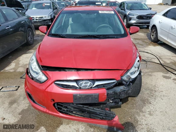 2012 Hyundai Accent GS with VIN KMHCT5AE9CU016105, listed as a Copart auction lot 55514584 with 169,858 mi miles and Salvage Title. Bid and sale history available at carsss.com. Image 5.
